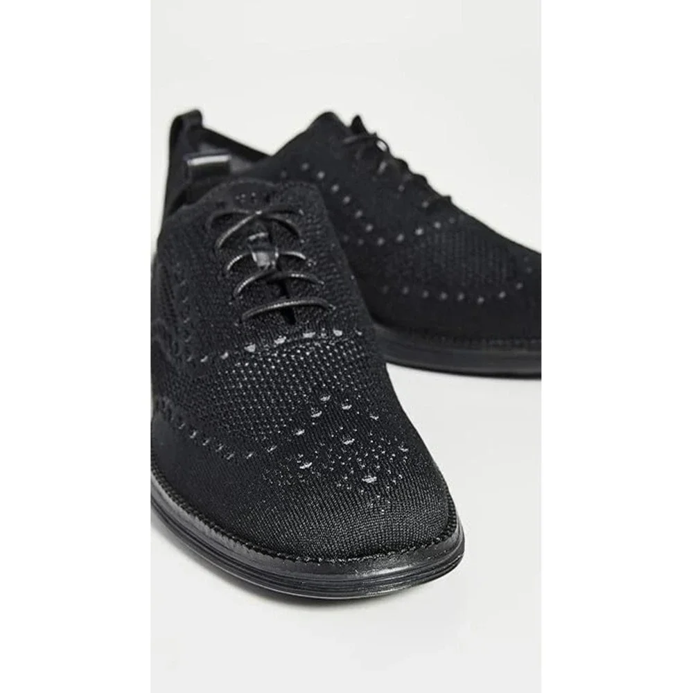 Cole Haan Original Grand Stitchlite Wingtip Mens Sz 10.5 Black Shoes C28443 -NEW